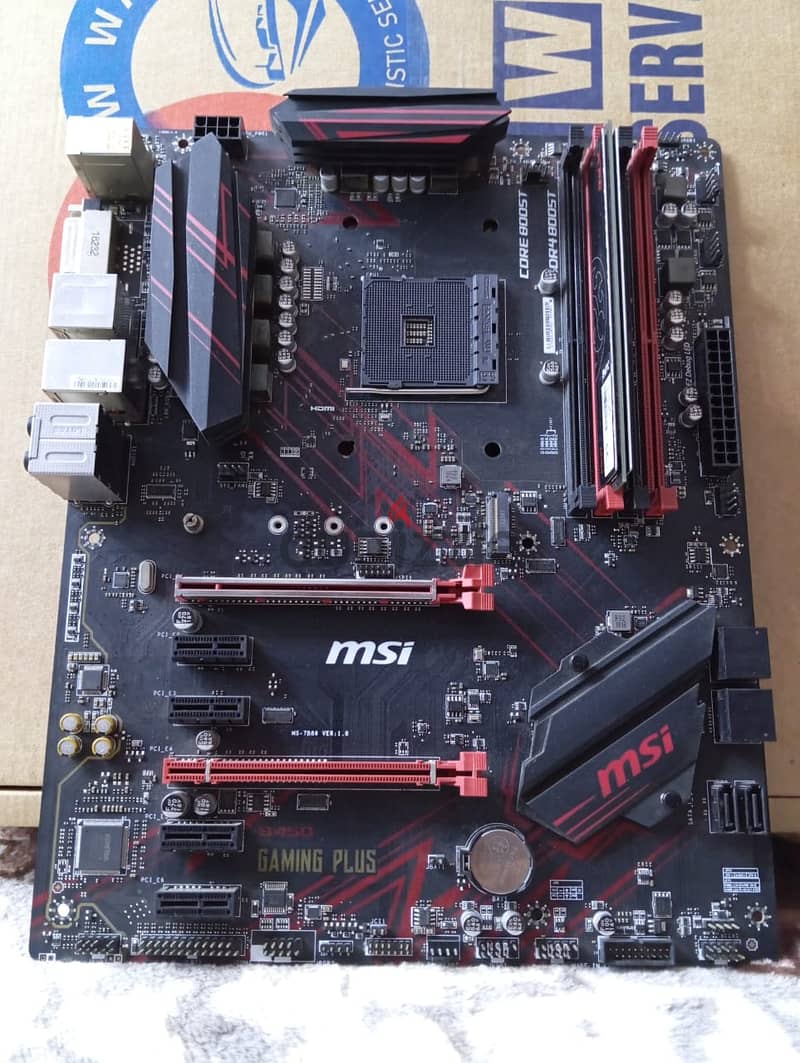 motherbord Msi B450 Gaming Plus بوردة . . . . ستوك كولر AMD بسعر منفصل 2