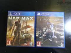 MAD MAX and Shadowofwar PS4