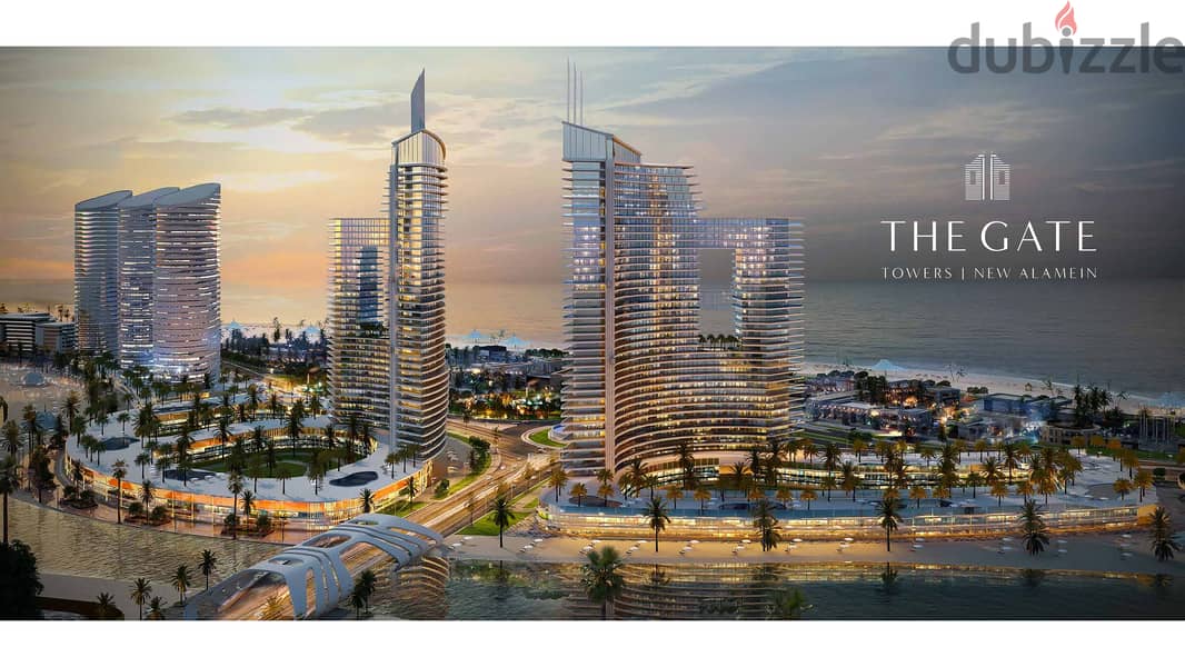 Stuido 70m for sale in Alamein tower fully finished ابراج العالمين 11
