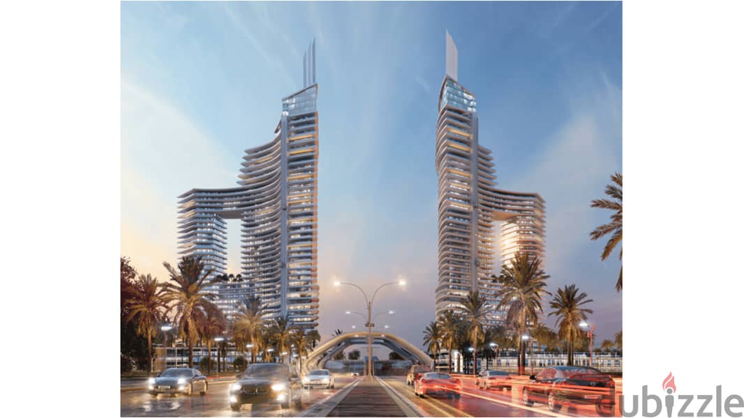 Stuido 70m for sale in Alamein tower fully finished ابراج العالمين 12