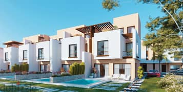 Town House 190 m + Private Pool Fully Finished with installment till 7 years North Coast Stella