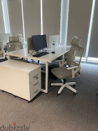 ورك استيشن. خلية عمل رباعيه مقاس ٢٤٠*١٢٠  مع كل فرد وحده workstation