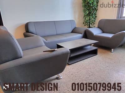 انتريه جلد مودرن متوفر اي لون -modern sofa