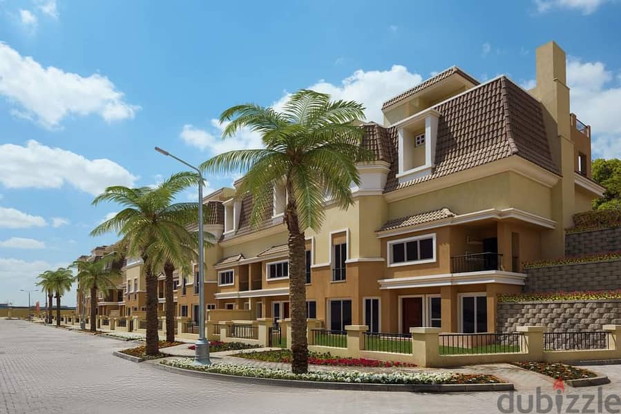 Sarai Compound, S Villa, for sale, resale installment, 239 sqm, 3 floors, corner, double view, in the Sheya phase, at a special price, wall by the wal 16