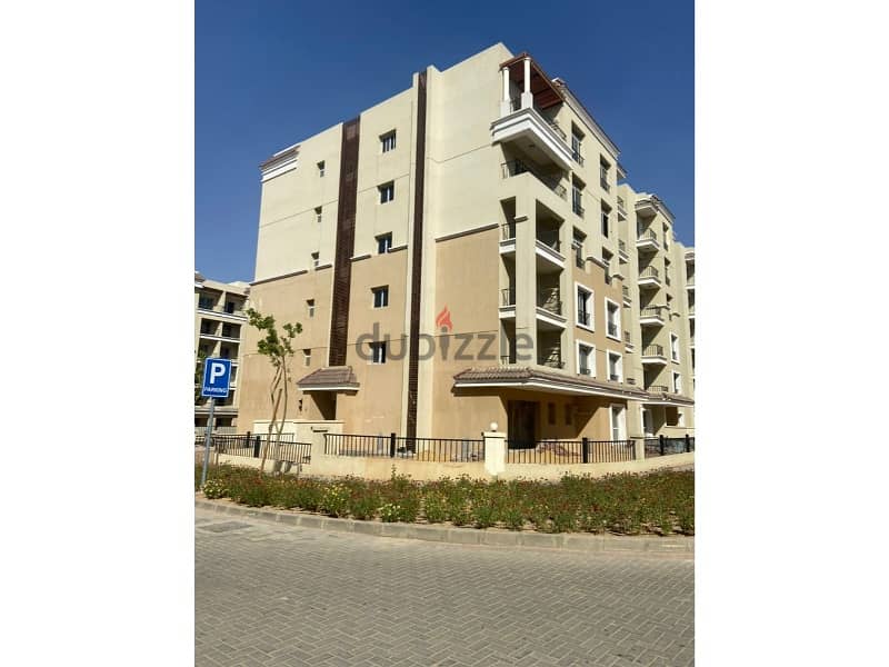 ready to move  apartment of 148 sqm, with down payment and installments, with a prime view in Sarai compound Mostakbal City 2