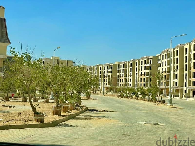 Apartment 105 sqm  with down payment and comfortable installments, prime view in Sarai Compound 1