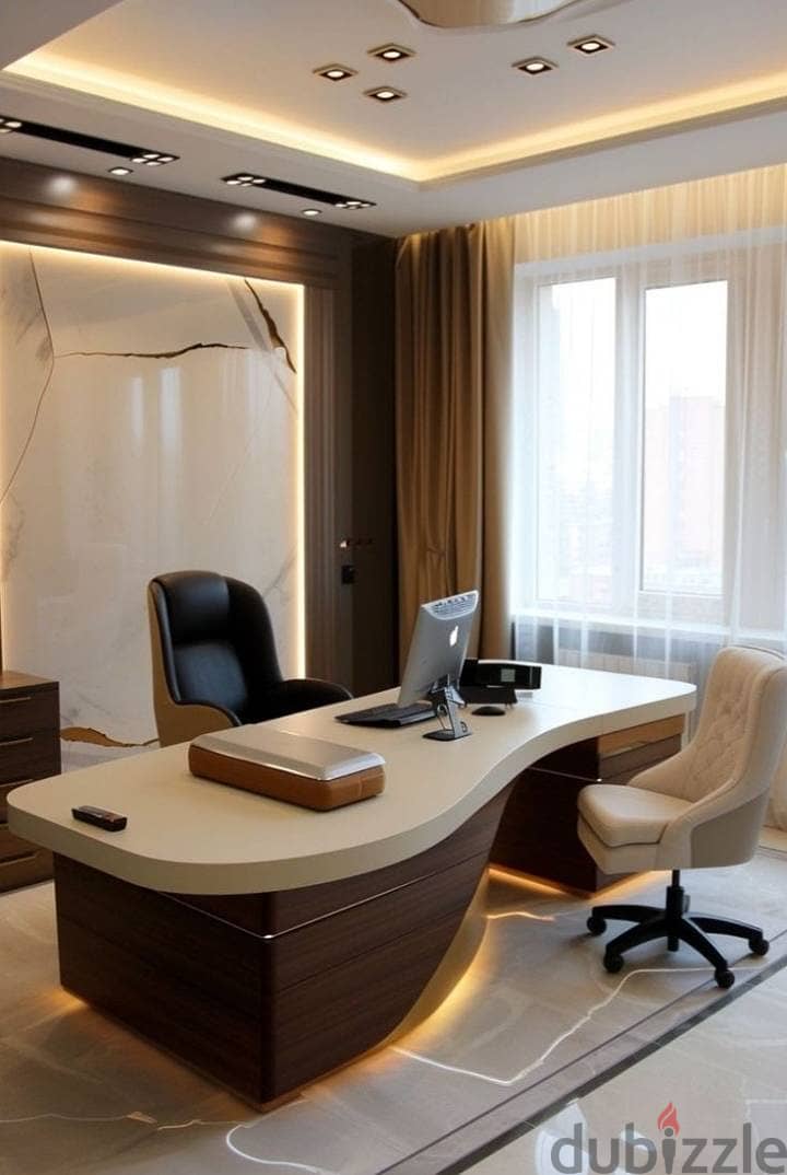 An administrative office in the view of the iconic tower in the Administrative Capital, with a down payment of 490 thousand 7
