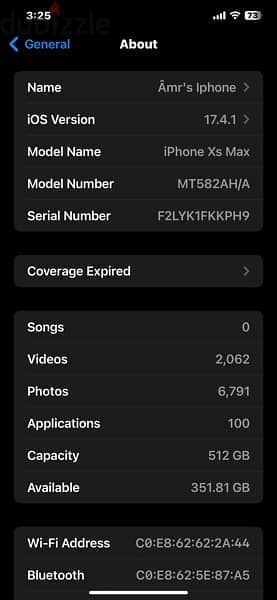 iphone XS MAX 512 like new 6