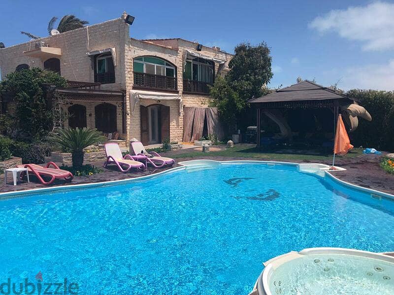 Villa on the first row of a rocky lake in Marina 5 - north coast for rent 2