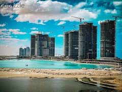 Apartment for sale in Al Alamein Towers with a 30% discount, direct to the sea, with an area of ​​217 square meters, fully finished, with air conditio