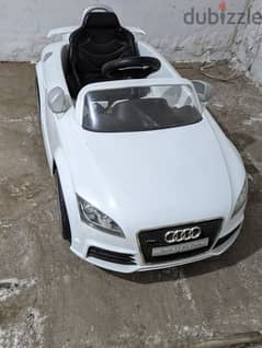 White Audi Electric Car 0