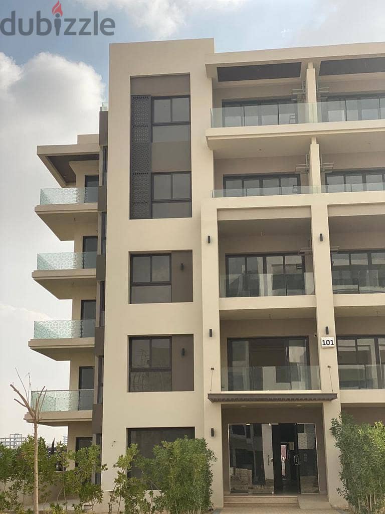 Apartment160m+garden95m finished immediate receipt in The Address East Compound next to Palm Hills with installments شقة160م+جاردن95م متشطبه استلام ف 2