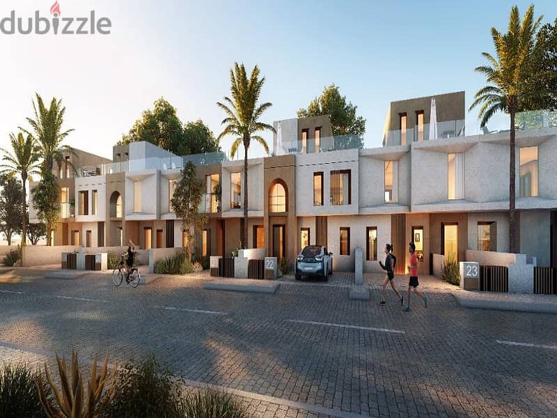 With a 5% down payment, a townhouse corner for sale in Vye Sodic Compound in Sheikh Zayed, Vye Sodic, 7 years installments 4