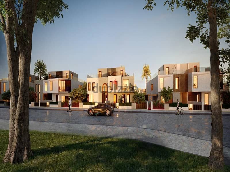 With a 5% down payment, a townhouse corner for sale in Vye Sodic Compound in Sheikh Zayed, Vye Sodic, 7 years installments 5