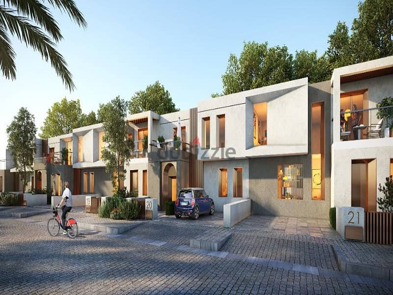 With a 5% down payment, a townhouse corner for sale in Vye Sodic Compound in Sheikh Zayed, Vye Sodic, 7 years installments 6