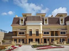 With the lowest down payment, own S villa with garden 212 m in Sarai Mostakbal City, SARAI, in front of Cairo Airport