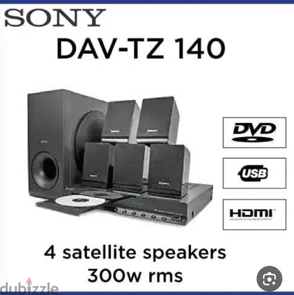 sony dvd home theater system dav-tz140 1