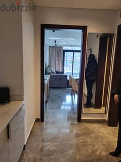 A fully finished hotel apartment for sale with air conditioners on Al Thawra Street directly from Marriott Residence Heliopolisشقة فندقية للبيع