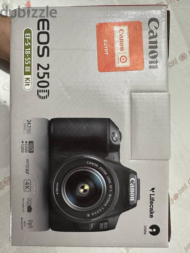 Canon EOS 250D DSLR Camera, 24.1MP, 18-55mm Lens Kit 5