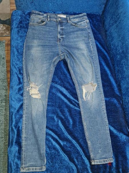 bershka original denim ripped jeans 2