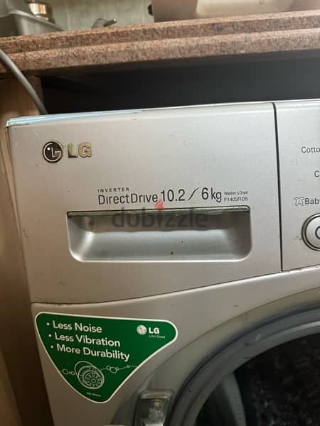 LG washing machine and dryer 10.2/6 KG model F1403RD5 2