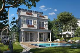 A luxury garden villa of 180 meters for sale in Mountain View Aliva, New Cairo, Double View 0