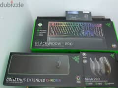 Razerblad RGB Wireless keyboard&mouse with chrom pad