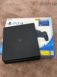 playstation 4 slim 500 giga with 2 controllers