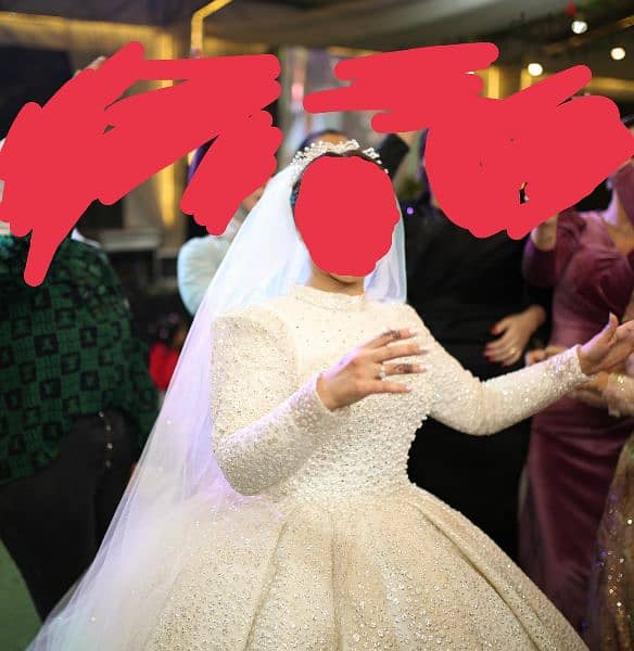فستان زفاف لبسه واحده للبيع 4