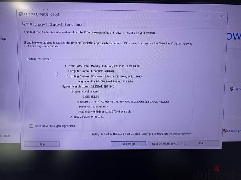 Malaysian laptop Illegear Raven i7-8750h 8th generation gtx 1050 5
