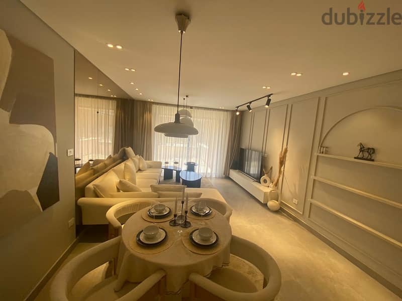 شقة 150م  3 غرف للبيع متشطبة بالتكيفات في قلب الشيخ زايد من درة بالتقسيط - dorra shiekh zayed 6