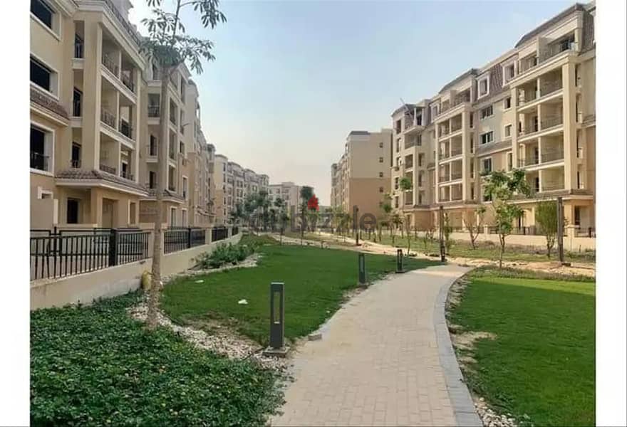 apartment 141 m [ 3 bedrooms ground with  garden ] in Saray Mostakbal City 10% down payment and installments over 8 years 1