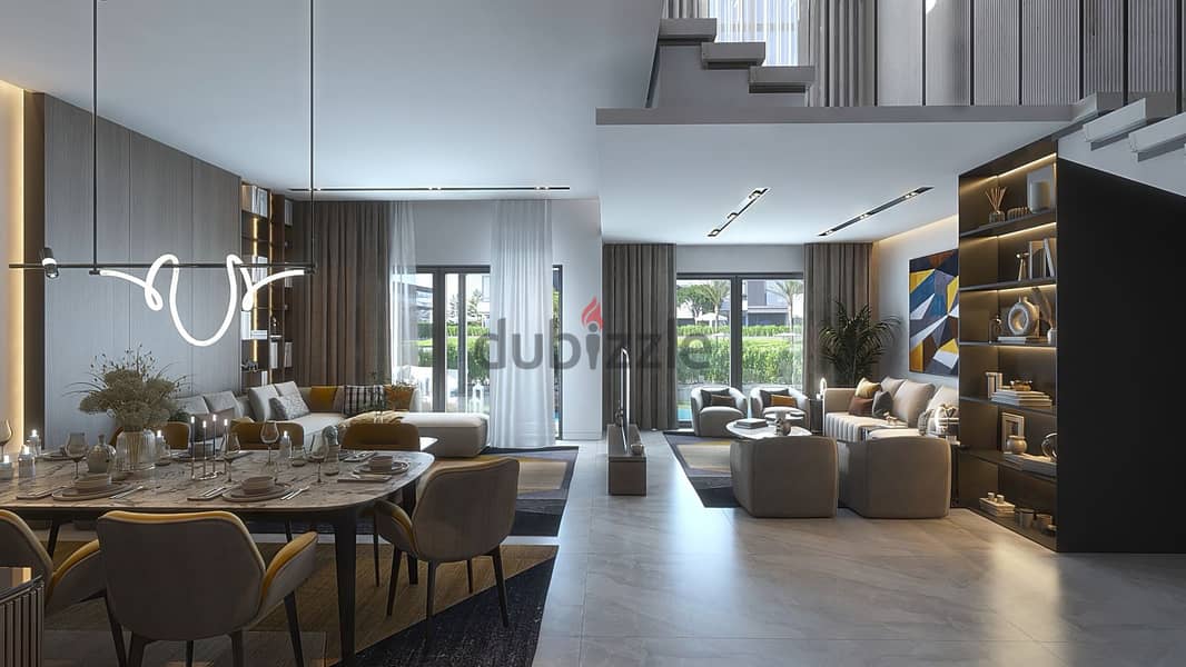 Live a quiet life and own a 362 sqm townhouse in New Cairo, in the Sheraton Mostakbal City Compound, a fantastic location, SHERATON RESIDENCE, with a 3