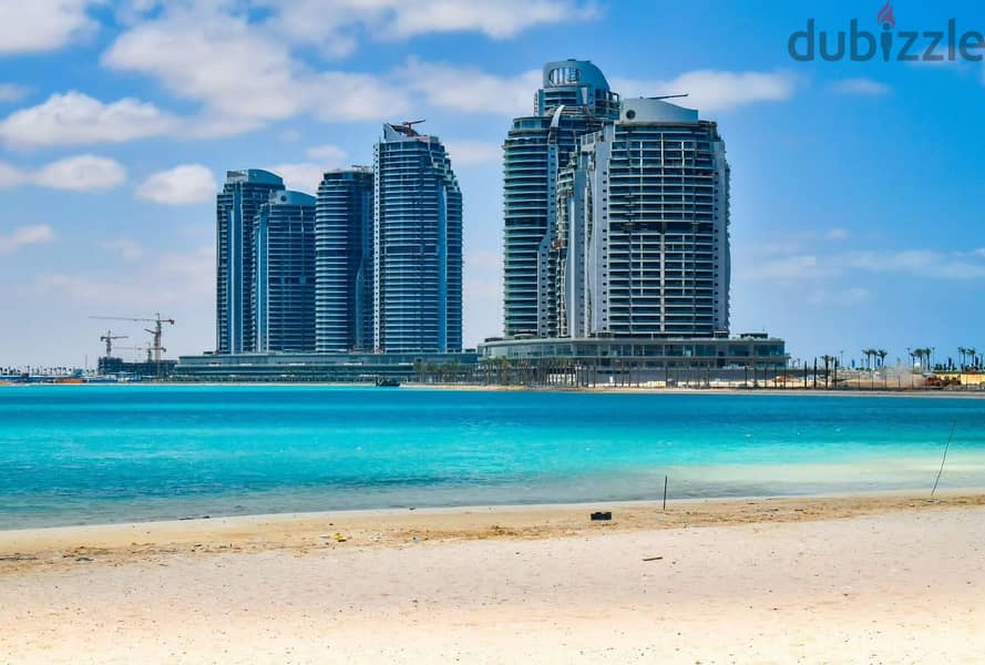 Apartment 348 for sale in Al Alamein Towers, direct sea view, ready for inspection, with central air conditioning, in installments over 7 years 2