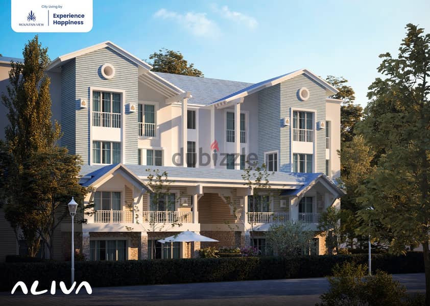For sale, a luxury apartment with a private garden (2 rooms + private garden), the most prestigious compounds in Mostaqbal City (Eleva from Mountain V 15