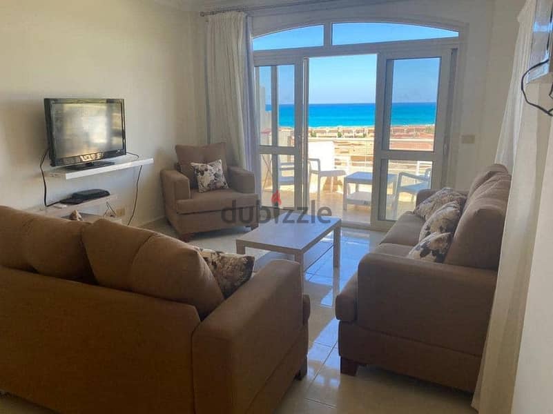 (Attractive monthly installments) in Telal Ain Sokhna, 130 sqm chalet for sale on the sea 4