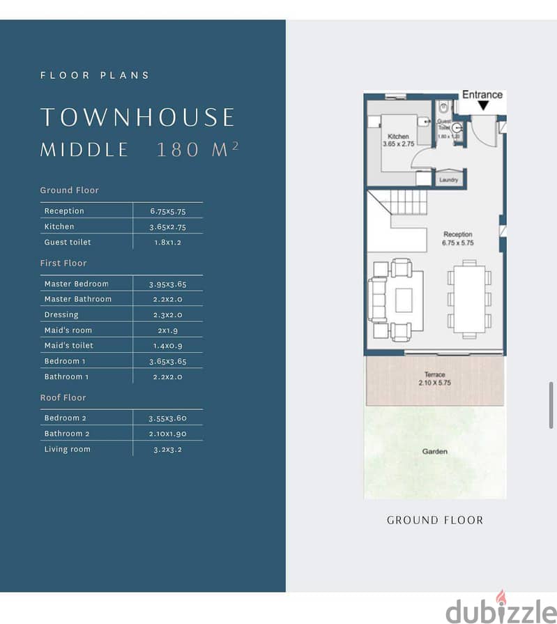 FOR SALE | TOWNHOUSE MIDDLE | 180 sqm | RIVERS | TATWEER MISR | NEW ZAYED | GIZA 6