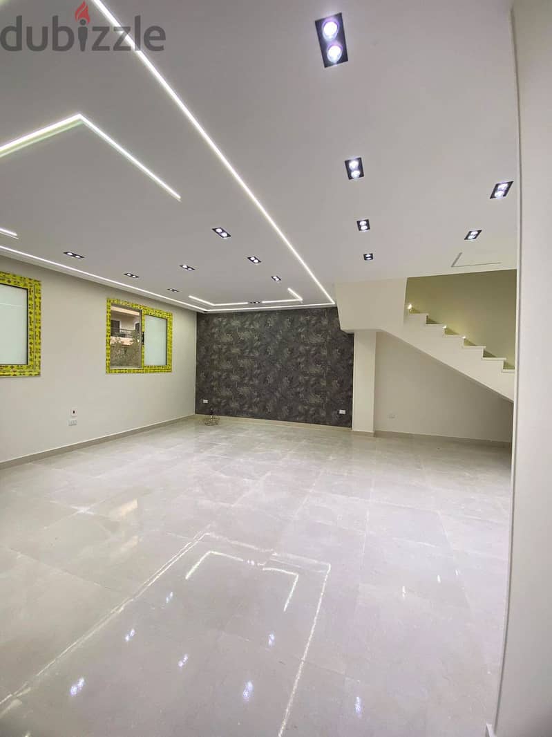 Duplex for sale, ultra super luxury finishing, in Al-Fardous, in front of Dreamland, 6 October 8