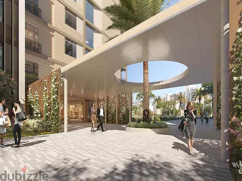 For sale, a hotel finishing apartment with air conditioners, fantastic view, in Zed West Towers, Sheikh Zayed, minutes from Hyper One, next to Al-Ahly 10