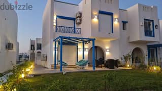 Townhouse on a large area, first row, nautical, imaginative view in Mountain View, Sidi Abdel Rahman, North Coast