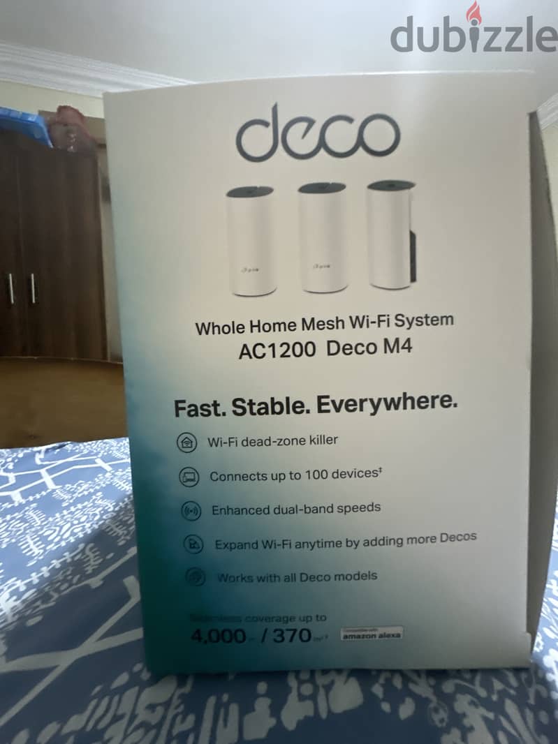 نظام واي فاي منزلي من Deco - طراز AC1200 Deco M4 (3 قطع) 2