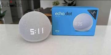 Amazon Echo Dot with clock 5 Gen | امازن ايكو دوت مع الساعه (الجيل الخ 0