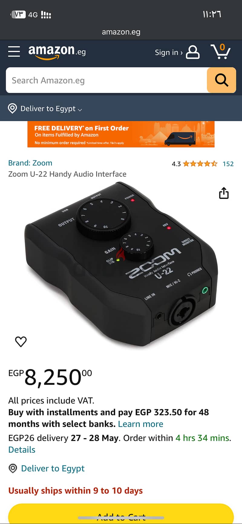 Zoom U-22 Handy Audio Interface 1