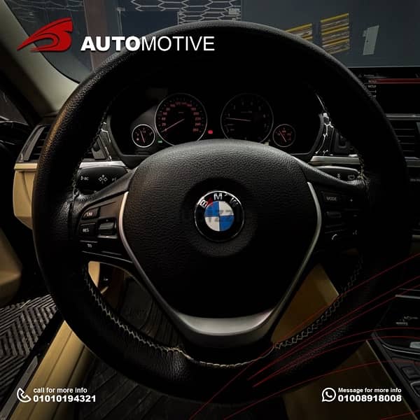 BMW 320i , luxury ,2015 , Black exterior , Beige interior 6
