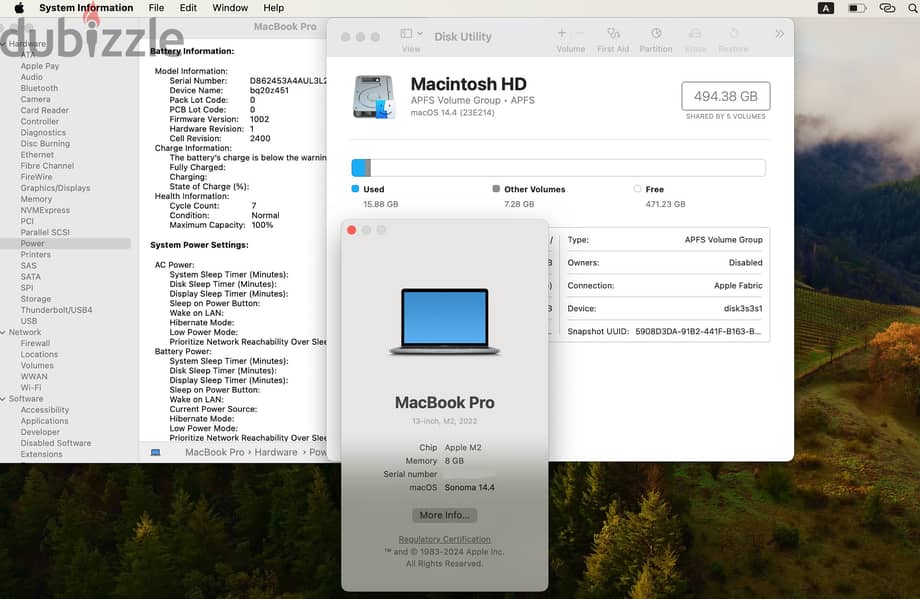 MacBook Pro M2 - 512 GB - 7 battery cycles - كالجديد تماما لم يستخدم 2