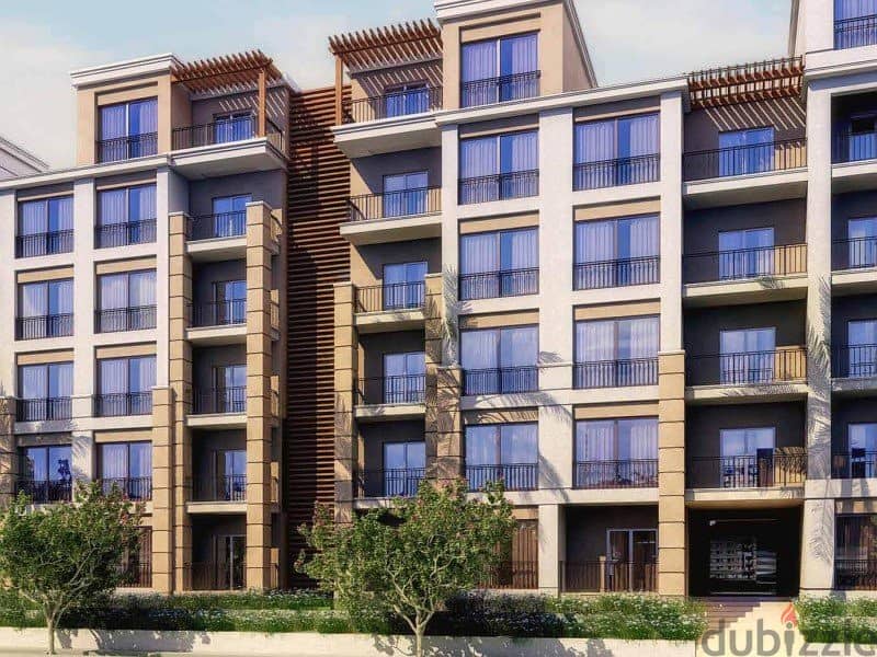 Apartment for sale with a large garden and a view of Crystal Lagoon in Saray | Sarai | A wall within a wall with the two cities of Mostakbal City, in 0