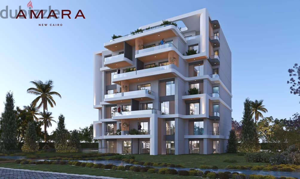 Apartment 155m with garden for sale Fully Finished in Compound Amara 7