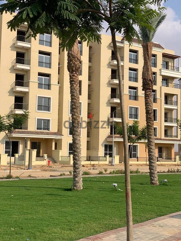 Apartment with a private garden in a prime location in Sarai Compound, Suez Road, with a 10% down payment over 8 years, area of 141 sqm, garden 149 sq 2
