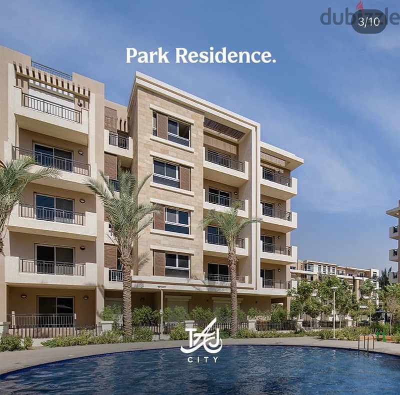 Apartment in Taj City Compound, in a prime location in front of Cairo Airport, with a 10% down payment over 8 years, area of 128 sq. m. 5