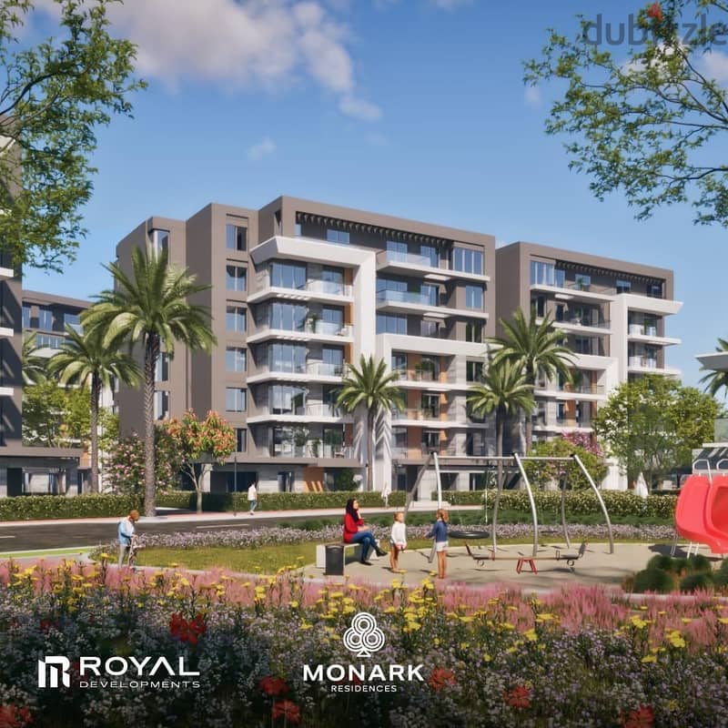 Semi finished apartment double view delivery  3 years  in Monark Mostakbal City Compound 1